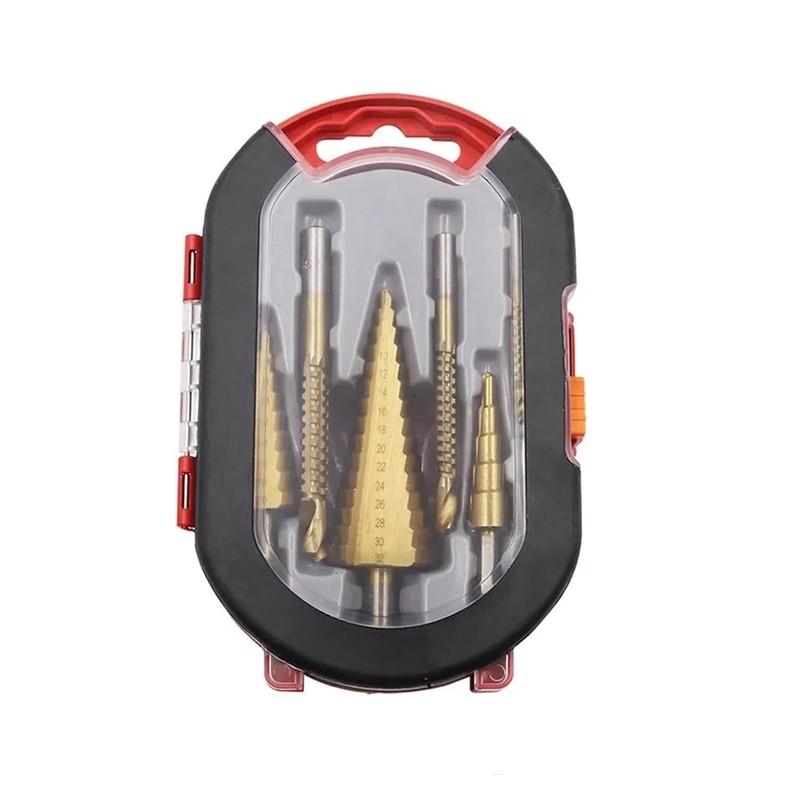 6 Pcs Titanium Coated Drill Bit Set, Including 3 Sizes