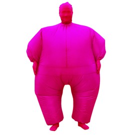 Pohotobooth Props Ltd Adult Inflatable Fat Chub Mega Suit - Blow Up Second Skin Costume Fancy Dress Outfit in Different Vibrant Colours (Hot Pink)