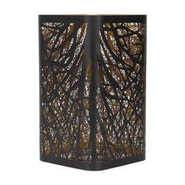 Forest Lamp Shade, Exquisite Hollow Out Design Widely Used Light Shade for Chandelier Floor Lamp, Iron Art (11.5x11.5cm)