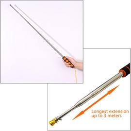 Young Wolf PAIR OF 3 METER TELESCOPIC FLAG POLE EXTENDABLE PORTABLE HANDHELD WINDSOCK POINTER