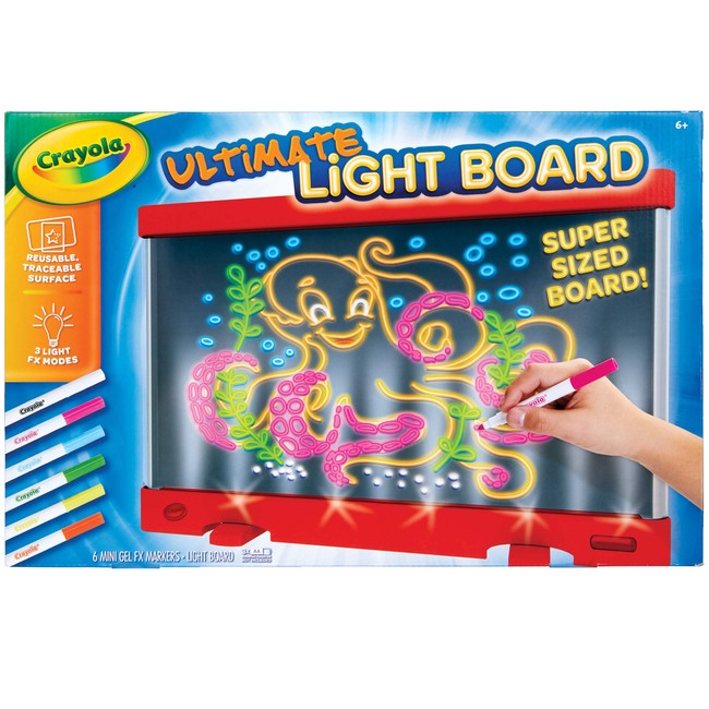 Crayola Ultimate Light Board Red, Drawing Tablet, Gift for Kids, Ages 6, 7, 8, 9