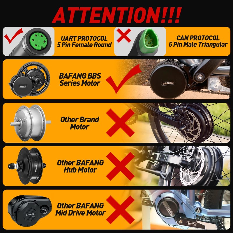 eBike Display C961 for BAFANG BBS01B BBS02B BBSHD Motor Electric