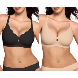 Wireless Bras for Women Wave Push Up No Underwire Bra Seamless Full Coverage Support Bralettes Lift Everyday Bras