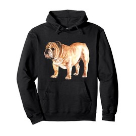 Three English Bulldog Howling At The Moon 3 English Bulldog Pullover Hoodie