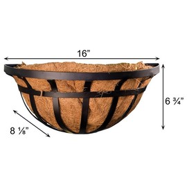 BestNest Set of 3 Panacea 88554 Flat Iron Series Wall Planters, 16" L