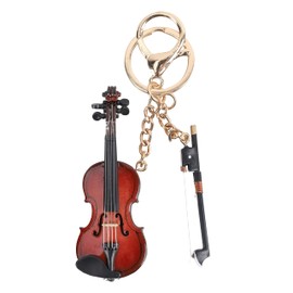 Musical Instrument Keychain, Miniature Musical Instrumen Keychain,Musical Instrument Gift,Christmas Ornament(Violin)