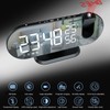 Projection Alarm Clock USB Powered Mirror Display Design High Brightness
