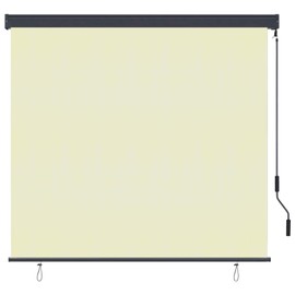 Tidyard Outdoor Roller Blind with Hand Crank Exterior Sun Shade Screen for Balcony, Patio, Porch, Lawn, Backyard 66.9 x 98.4 Inches (W x H)