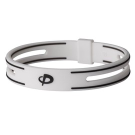 Phiten S-PRO Titanium Bracelet, White, 6.75-Inch