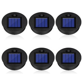 LURICO Solar Lights Replacement Parts, Solar Lamps Replacement Top (Outer Diameter 7 cm, Inner Diameter 6.2 cm), Pack of 6 Solar Lantern Light Replacement Top for Garden Lantern Patio Lighting DIY