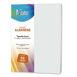 Mate | Papel Albanene 90 G | Tamaño Carta | 50 Hojas