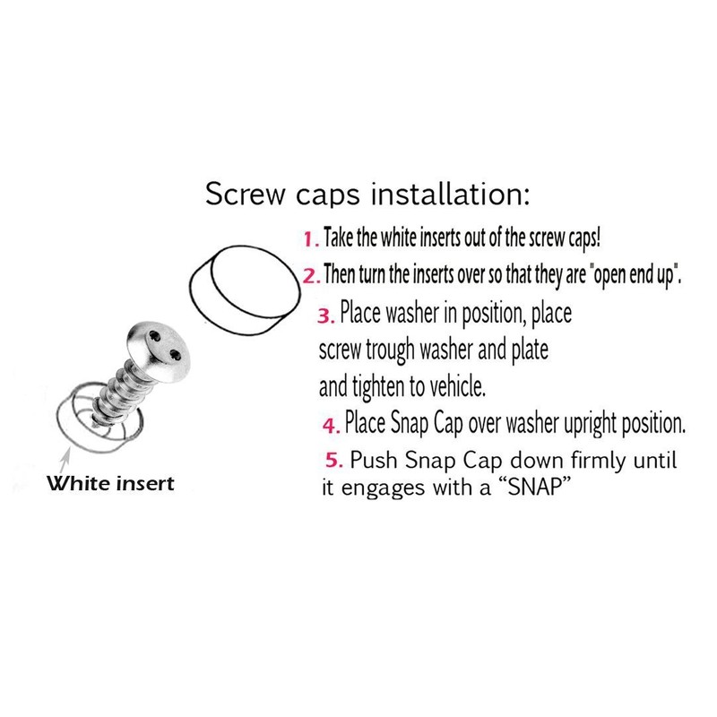 LFPartS Stainless Steel Rust Resistant License Plate Frame Security Anti-Theft