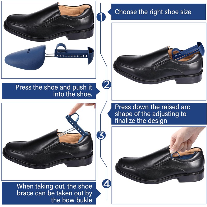Honeydak 20 Pairs Plastic Shoe Stretcher Adjustable Shaper Stretchers Portable