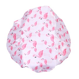 Outanaya 2pcs Flamingo Printed Hair Protective Shower Caps for Women Durable Bathing Accessories for Daily Use for Hair Conditioning and Salon Activities