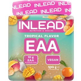 INLEAD - EAA Powder | 10,000 mg Essential Amino Acids per Serving | Supports Muscle Protection, Regeneration & Performance | Optimal Solubility - 500 g (Tropical)