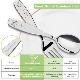 Lehoo Castle Kids Silverware, 6Pcs Toddler Utensils, Kids Utensils Includes Toddler Forks and Spoons, Knives, Toddler Silverware Stainless Steel (Insect)