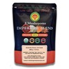 Longevity Botanicals Organic 4 Mushroom Emperor's Blend Powder Extract USDA, Lions Mane, Reishi, Chaga, Cordyceps Militaris Fruiting Body No Filler