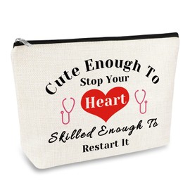 Nurses Gift Makeup Bag Nurse Practitioner Gifts Cosmetic Bag Pouch Nurses Week Appreciation Gifts for Doctor Nurse Women RN Nursing Student Graduation Gifts Nurse Birthday Gift Travel Make Up Bag