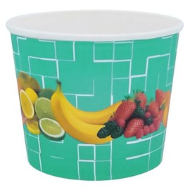 VEPATIM 45 Ice Cream Cups Cardboard Round 500 ml Diameter 105 mm Height 84 mm "Fruit Animals"