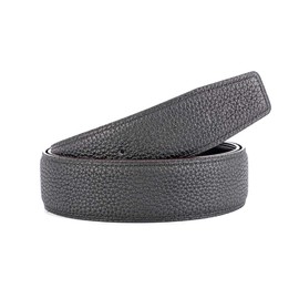 Vatee's Women/Men Genuine Leather Replacement Belt Strap Without Buckle 32mm/34mm/38mm Wide, 198:Black