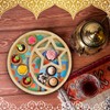 Wooden Eid Cupcake Candy Tray Eid Mubarak Moon Star Plates