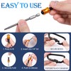 Threlaco 18 Pcs Bit Holder Keychain, 1/4 3/8 1/2 Socket