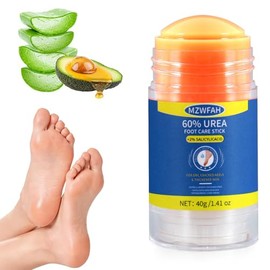 Travel Size Urea Cream 60% with 2% Salicylic Acid Foot Stick – Callus Remover for Feet, Helps Cracked Heels & Dry Feet, Fast Absorbing