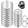 Jiavlyx 20 pieces stainless steel CV hose clamps set, 10