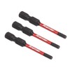 Sealey 3pc 50mm Hex 3mm Impact Power Tool Bit Set