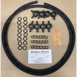 Fits 1983-91 for Ford and International 6.9 7.3L IDI Diesel Injector Return Line and Injector Installation kit