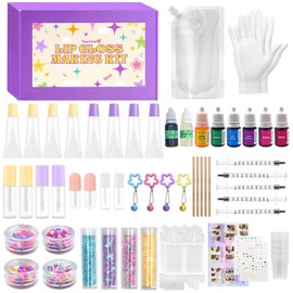 Dewiitine Lip Gloss Making Kit, DIY Lip Gloss Base to Make Your Own Lip Gloss Kit DIY Lipstick Set Moisturizing Lip Gloss Supplies Set, Gift for Girls Trendy Women