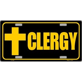 SMART BLONDE Clergy Aluminum License Plate