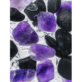 GemPod GUARDIAN for VitaJuwel ViA Crystal Water Bottle with Black Tourmaline, Amethyst & Clear Quartz