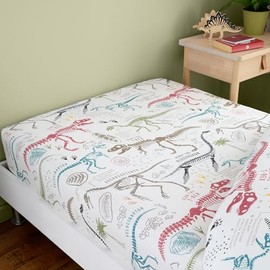 Happy Linen Company Girls Boys Kids Dino Explorer Dinosaurs T-Rex Multi Single Fitted Sheet Bedsheet Bedding Bed Linen