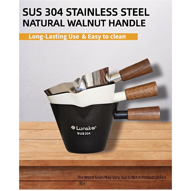 Lunaker Espresso Cups - 4OZ Espresso Shot Cup with Wooden