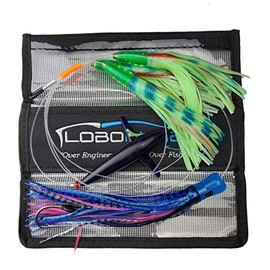Lobo Lures #206 Carolina Skipjack Hybrid UV Big Game Daisy Chain Marlin Tuna and Mahi Includes Premium Lure Bag (Lumo Chain Blue Stinger)