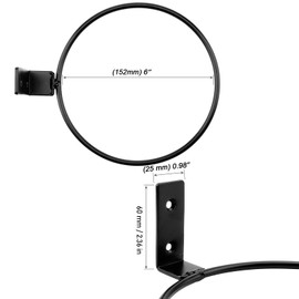 MOUYAT 12 Pack 6 Inch Black Plant Pot Holders, Flower Pot Holder Ring Wall Mount Plant Holder, Heavy Duty Iron Planter Ring Hangers for Fence Balcony Home Garden Yard, Screws Included