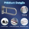 Flip Up Grab Bars Handicap Rails Toilet Safety Rails Stainless
