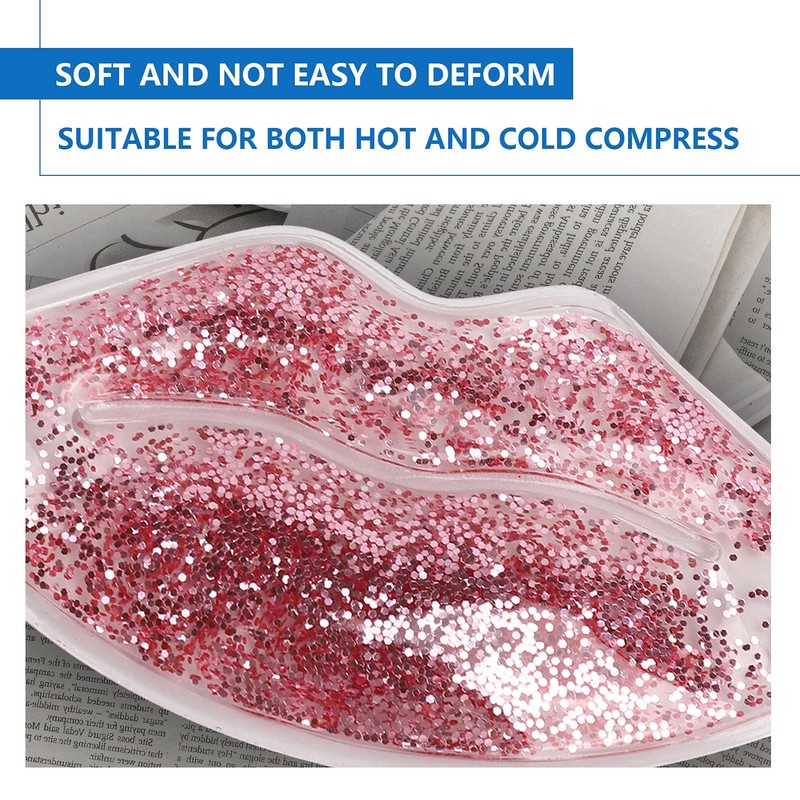 Gel Ice Pack Lip Shape, Reusable Cool Pad, Leak-Proof Cool