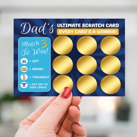 RED OCEAN Novelty Scratch Card for Dad, Birthday, Dad Scratch Card, Dads Birthday, Dad Christmas, Birthday for Dad, Surprise Him, Dad From Daughter Son (Prize)