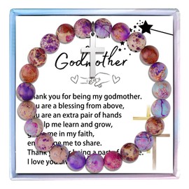 Fullrainbow Godmother Gift Godmother Proposal Gift Cross Bracelet for Women, middle, Copper, no gemstone