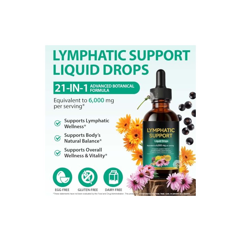 Lymphatic Drops 60ml - Plant Based Herbal Supplement for Wellness