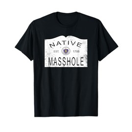 Native Masshole Massachusetts MA 1788 Vintage Distressed T-Shirt