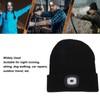 LED Beanie Hat Adjustable Brightness USB Rechargeable Soft Warm Knitted