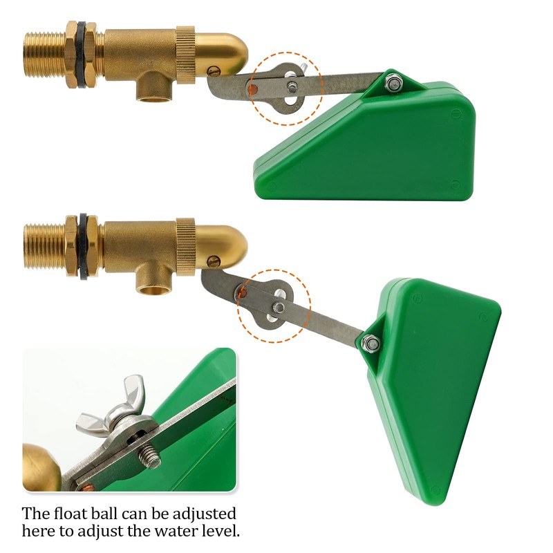 1/2 Inch Brass Float Valve with Plastic Float, Water Float