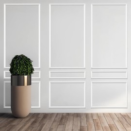 Chunful Wall Molding Kit 3 Set 3D Premade Accent Molding Wainscoting Panels for Interior Wall Decor, Ready to Assemble Moulding Trim Decorative Paneling for Living Room Bedroom