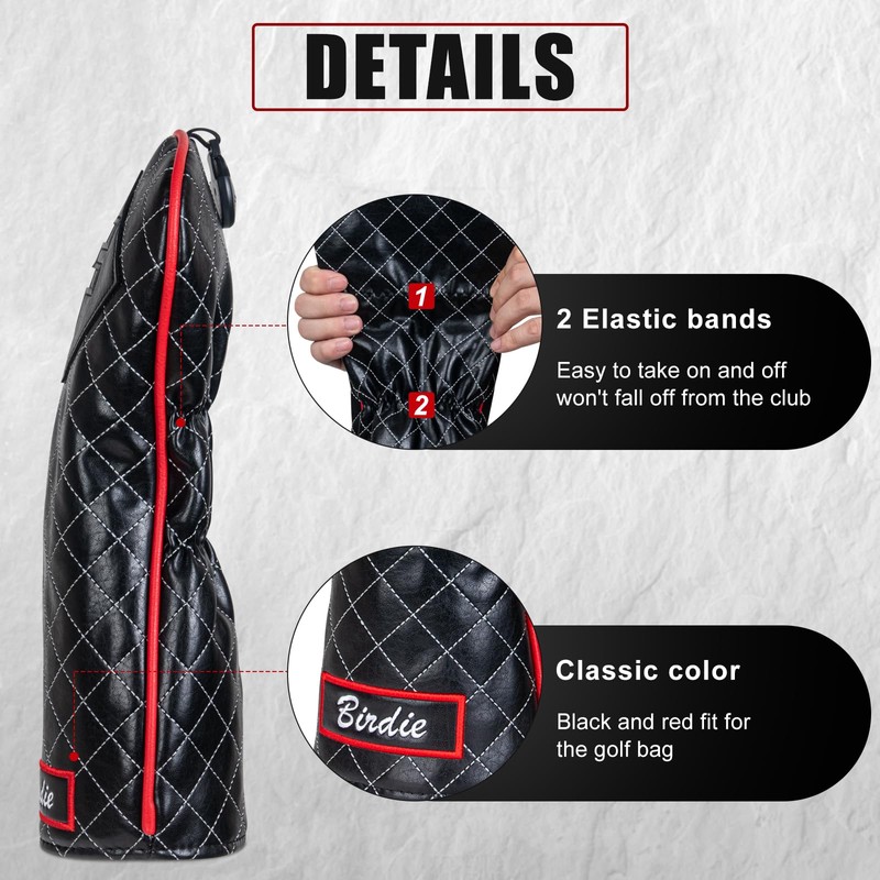 Golf Club Head covers Fairway Wood FW with Interchangeable Number