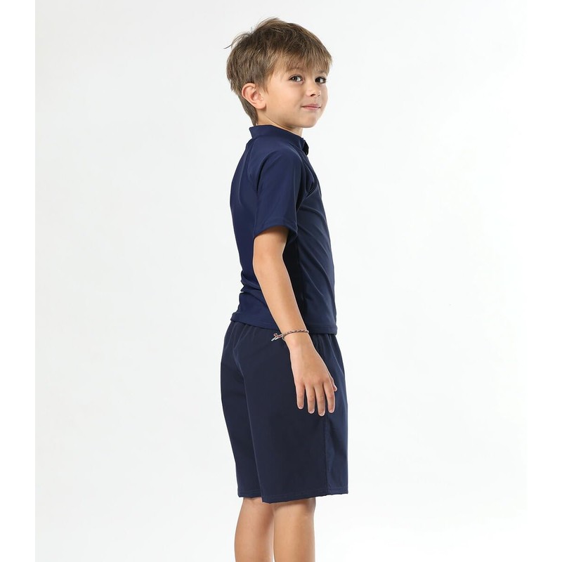 [Teddy] 体型カバースクール水着 セパレート 2点セット 女の子 男の子 水陸両用ラッシュガード UPF50+ kids517 (標準,