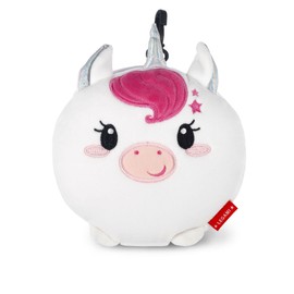 Legami - Travel Pillow with Night Mask Unicorn Zip Closure Space Saving Hook for Convenient Transportation Small Pocket on the Back 16 x 16 cm