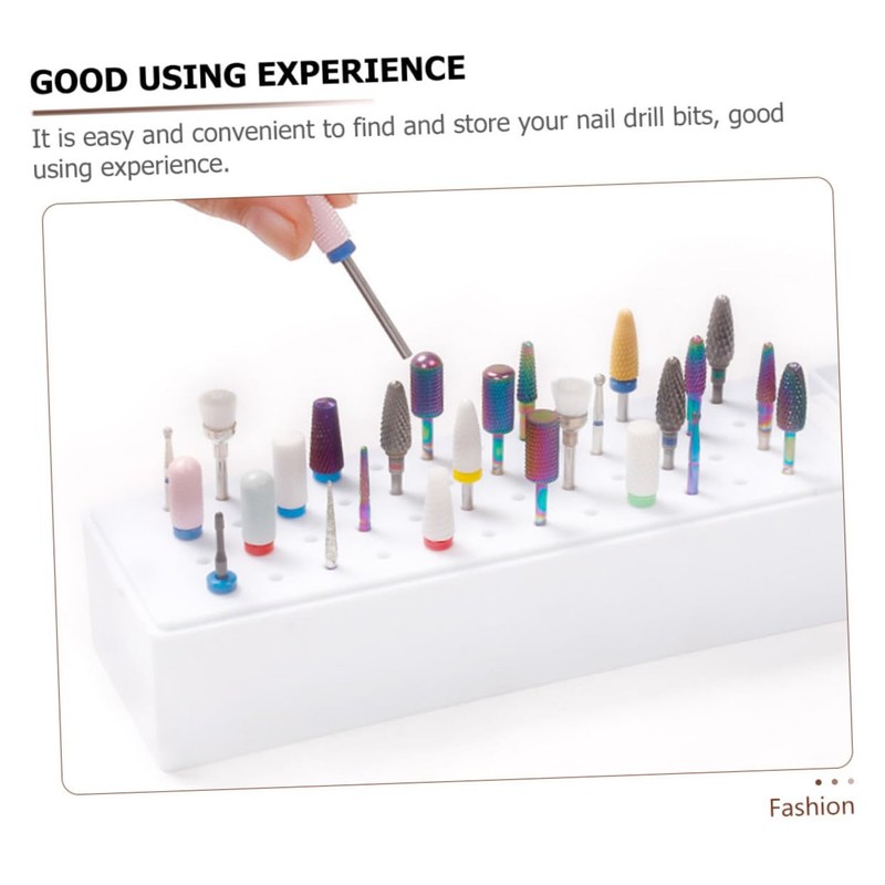 Operitacx Drill Storage Box for Nail Tech Nail Drill Bits